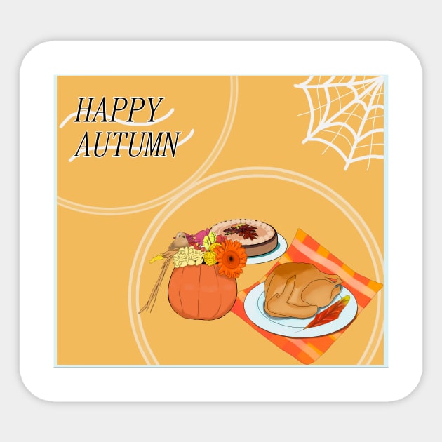 Happy Autumn Sticker by QuinnOliver